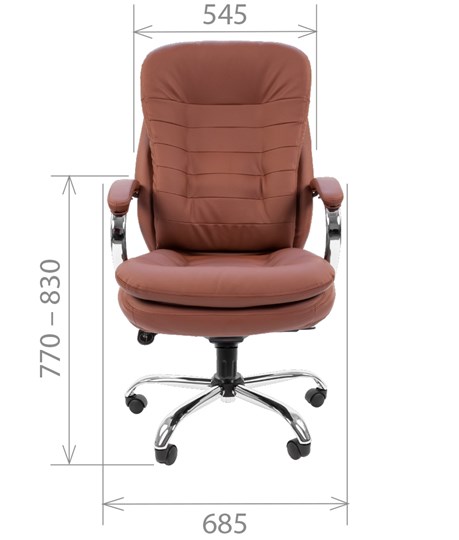 Офисное кресло CHAIRMAN 795 экокожа, цвет коричневый в Лангепасе - изображение 1