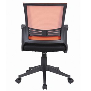 Кресло компьютерное Brabix Balance MG-320 (с подлокотниками, комбинированное черное/оранжевое) 531832 в Лангепасе - предосмотр 2