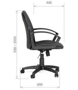 Компьютерное кресло CHAIRMAN 681 Ткань C-3 черное в Нягани - предосмотр 2