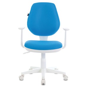 Кресло Brabix Fancy MG-201W (с подлокотниками, пластик белый, голубое) 532411 в Лангепасе - предосмотр 1