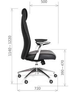 Офисное кресло CHAIRMAN Vista Экокожа премиум черная в Урае - предосмотр 2