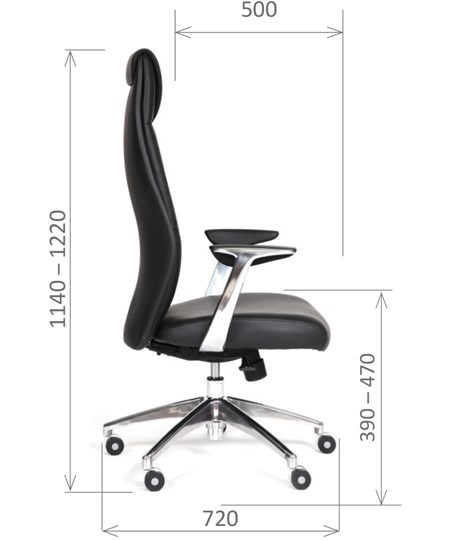 Офисное кресло CHAIRMAN Vista Экокожа премиум черная в Югорске - изображение 2