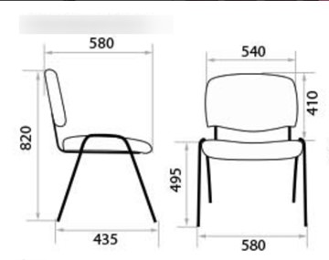 Офисный стул ISO  W BLACK V4 кожзам в Лангепасе - предосмотр 1