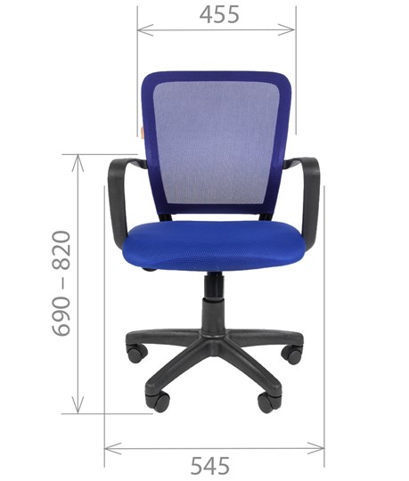 Офисное кресло CHAIRMAN 698 black TW-05, ткань, цвет синий в Когалыме - изображение 1