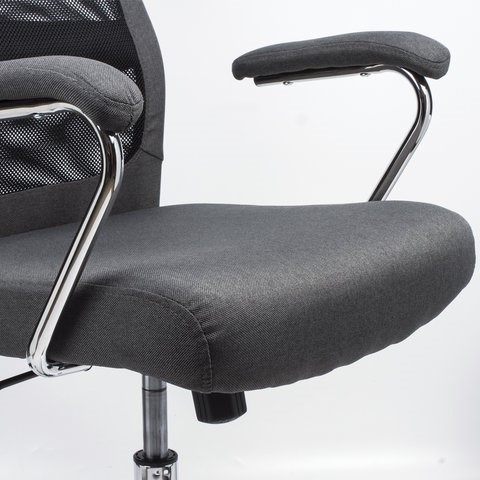 Офисное кресло Brabix Flight EX-540 (хром, ткань, сетка, серое) 531848 в Урае - изображение 7