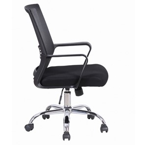Кресло компьютерное Brabix Daily MG-317 (с подлокотниками, хром, черное) 531833 в Нягани - предосмотр 1
