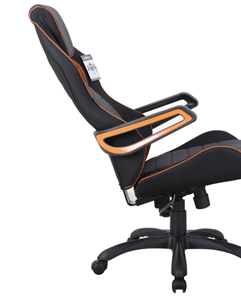 Кресло офисное Brabix Techno Pro GM-003 (ткань, черное/серое, вставки оранжевые) в Урае - предосмотр 1