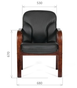 Кресло офисное CHAIRMAN 658 Натуральная кожа черный в Нягани - предосмотр 1