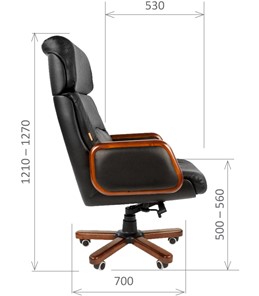Кресло компьютерное CHAIRMAN 417 кожа черная в Нижневартовске - предосмотр 2