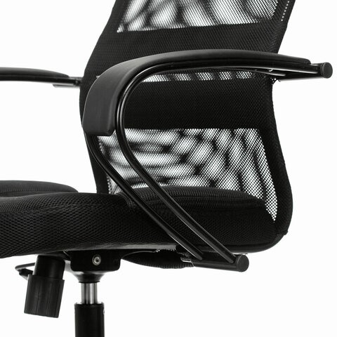 Кресло Brabix Premium Stalker EX-608 PL (ткань-сетка/кожзам, черное) 532090 в Лангепасе - изображение 8