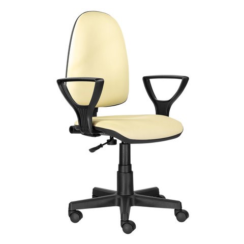 Офисное кресло Brabix Prestige Ergo MG-311 (регулируемая эргономичная спинка, кожзам, бежевое) 531878 в Когалыме - изображение 2