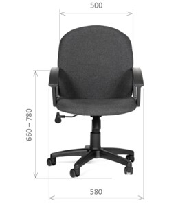 Компьютерное кресло CHAIRMAN 681 Ткань C-3 черное в Радужном - предосмотр 1