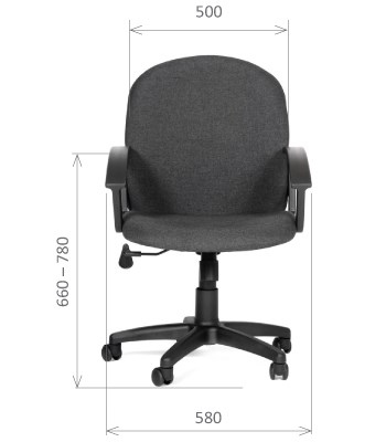 Компьютерное кресло CHAIRMAN 681 Ткань C-3 черное в Нижневартовске - изображение 1