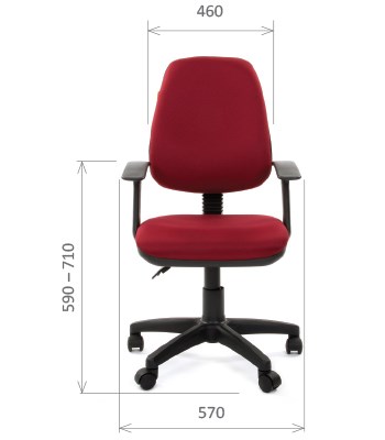 Кресло компьютерное CHAIRMAN 661 Ткань стандарт 15-11 красная в Радужном - изображение 1