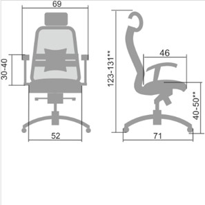 Офисное кресло Samurai S-3.04, серый в Сургуте - предосмотр 4