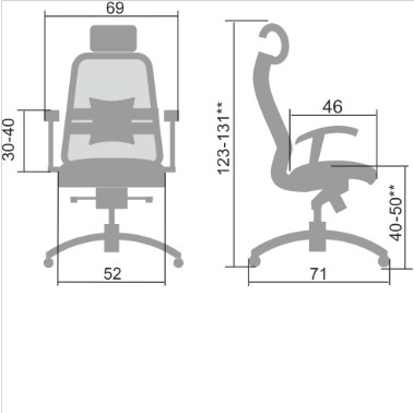Офисное кресло Samurai S-3.04, серый в Сургуте - изображение 4