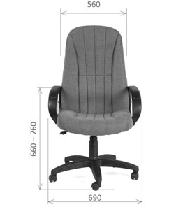 Компьютерное кресло CHAIRMAN 685, ткань TW 12, цвет серый в Урае - предосмотр 1