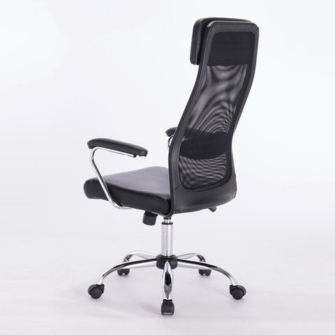 Офисное кресло Brabix Flight EX-540 (хром, экокожа, сетка, черное) 531850 в Когалыме - изображение 7