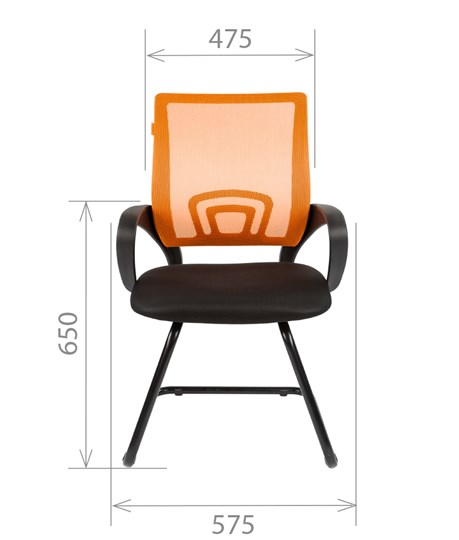 Кресло офисное CHAIRMAN 696V, цвет оранжевый в Лангепасе - изображение 1