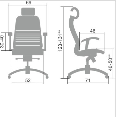 Офисное кресло Samurai K-3.04  бежевый в Радужном - изображение 1