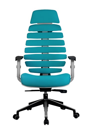 Кресло компьютерное Riva Chair SHARK (Лазурный/серый) в Лангепасе - изображение 1
