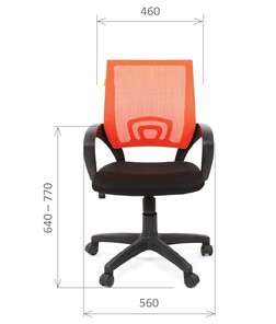 Кресло CHAIRMAN 696 black Сетчатый акрил DW66 оранжевый в Нижневартовске - предосмотр 1