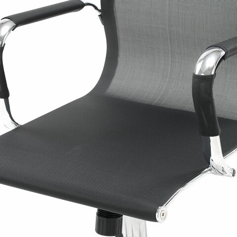Кресло Brabix Line EX-530 (хром, сетка, черное) 531846 в Лангепасе - изображение 7