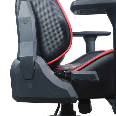 Офисное кресло Brabix GT Carbon GM-120 (две подушки, экокожа, черное/красное) 531931 в Лангепасе - изображение 12