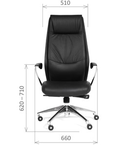 Офисное кресло CHAIRMAN Vista Экокожа премиум черная в Радужном - предосмотр 1