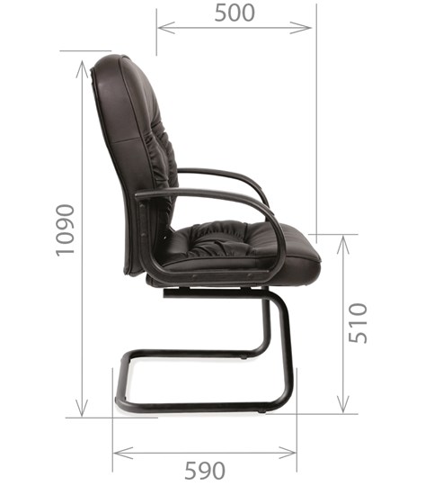 Компьютерное кресло CHAIRMAN 416V экокожа черная в Нижневартовске - изображение 2