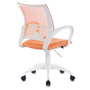 Кресло Brabix Fly MG-396W (с подлокотниками, пластик белый, сетка, оранжевое с рисунком "Giraffe") 532402 в Урае - предосмотр 1