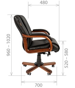Офисное кресло CHAIRMAN 653M кожа черная в Когалыме - предосмотр 2
