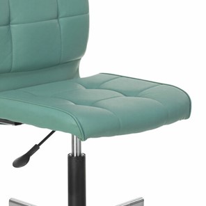 Кресло офисное Brabix Stream MG-314 (без подлокотников, пятилучие серебристое, экокожа, серо-голубое) 532079 в Лангепасе - предосмотр 4
