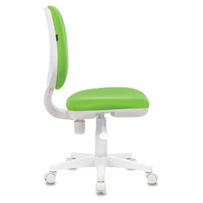 Кресло офисное Brabix Fancy MG-201W (без подлокотников, пластик белый, салатовое) 532414 в Лангепасе - предосмотр 2