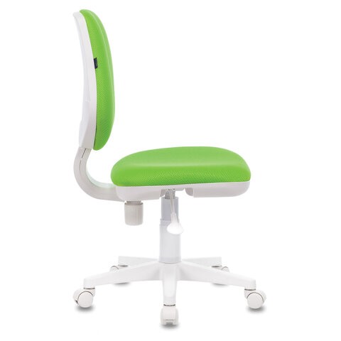 Кресло офисное Brabix Fancy MG-201W (без подлокотников, пластик белый, салатовое) 532414 в Лангепасе - изображение 2