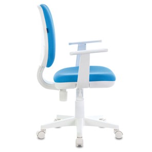 Кресло Brabix Fancy MG-201W (с подлокотниками, пластик белый, голубое) 532411 в Лангепасе - предосмотр 2