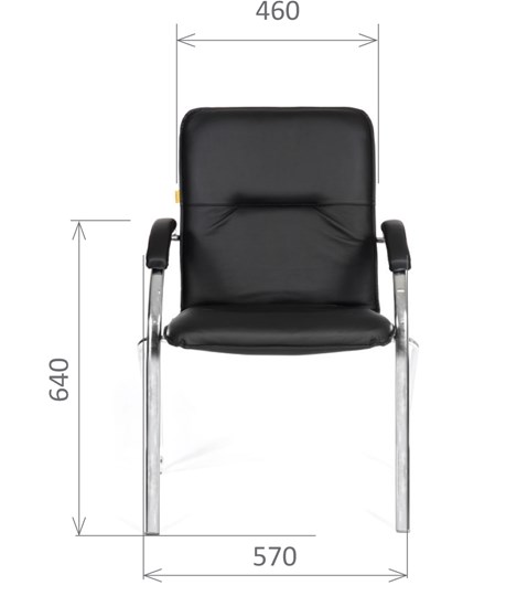 Кресло CHAIRMAN 850 Экокожа Terra 118 черная в Нижневартовске - изображение 1