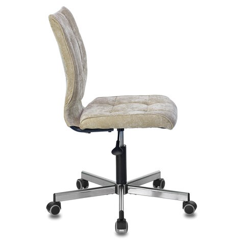 Кресло офисное Brabix Stream MG-314 (без подлокотников, пятилучие серебристое, ткань, песочное) 532396 в Урае - изображение 1