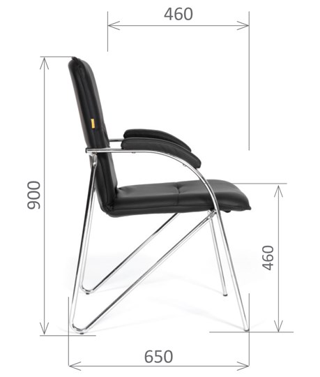 Кресло CHAIRMAN 850 Экокожа Terra 118 черная в Нижневартовске - изображение 2
