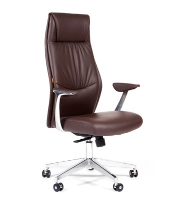 Кресло компьютерное CHAIRMAN Vista Экокожа премиум коричневая (vista) в Радужном - изображение