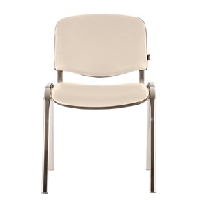 Офисный стул Brabix Iso CF-001 (хромированный каркас, кожзам бежевый) 531425 в Когалыме
