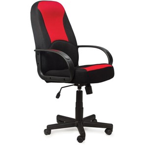 Кресло компьютерное BRABIX "City EX-512", ткань черная/красная, TW, 531408 в Югорске