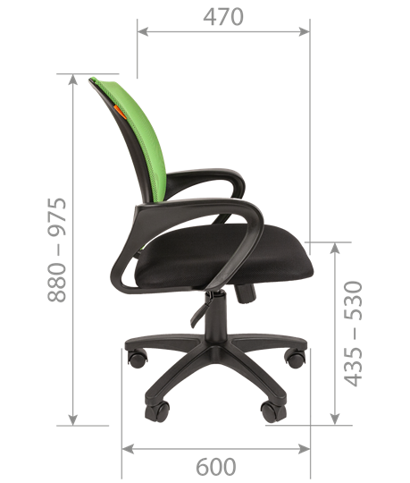 Кресло офисное CHAIRMAN 696 black Сетчатый акрил DW62 черный в Сургуте - изображение 4