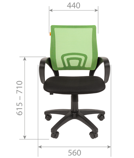 Офисное кресло CHAIRMAN 696 black Сетчатый акрил DW63 темно-серый в Урае - изображение 1