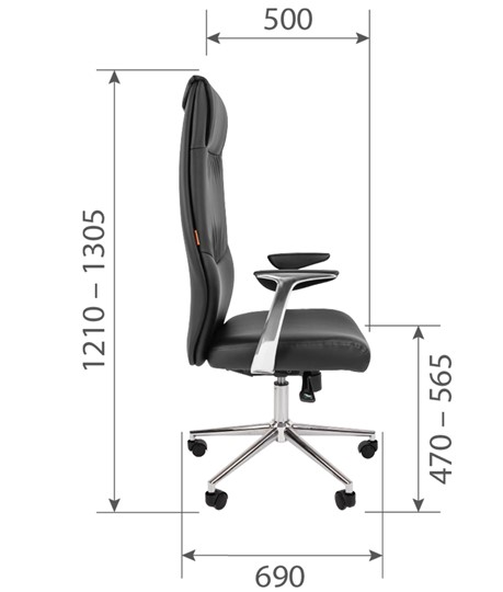 Кресло компьютерное CHAIRMAN Vista Экокожа премиум коричневая (vista) в Урае - изображение 6