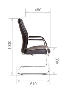 Кресло CHAIRMAN Vista V Экокожа премиум коричневая (vista) в Нижневартовске - предосмотр 2