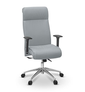 Кресло для руководителя Dark (подлокотники 3D) экокожа премиум / светло-серая CN1132 в Урае