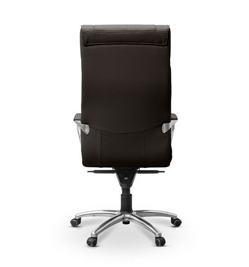 Кресло в офис Олимп X (подлокотники хромированные) экокожа премиум / черная CN1114 в Лангепасе - изображение 5