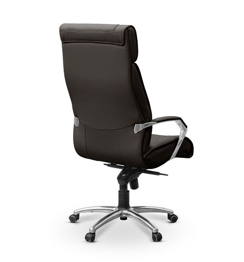 Кресло в офис Олимп X (подлокотники хромированные) экокожа премиум / черная CN1114 в Лангепасе - изображение 6