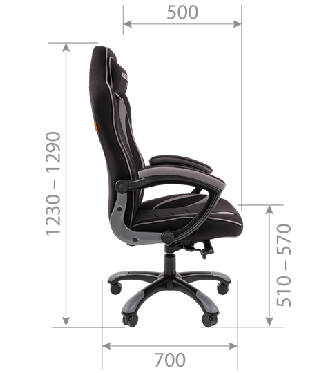 Кресло игровое CHAIRMAN GAME 28 Полиэстер комбинированная ткань красный/черный в Лангепасе - изображение 4